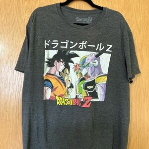 Dragon Ball Z Anime Men's XL Graphic Tee Heather Grey Cotton Polyester